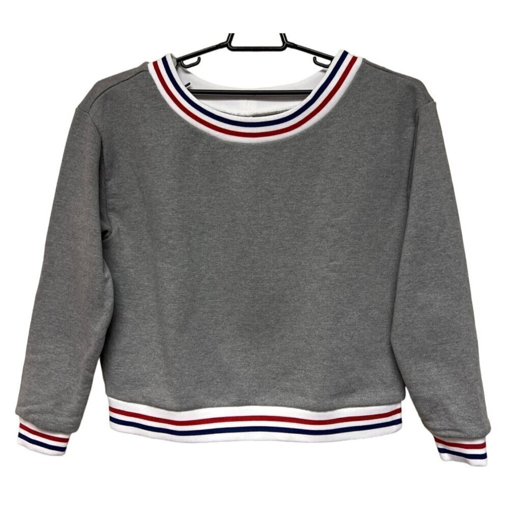 American Apparel Grey Long Sleeve Round Neck Sweatshirt Women's Size Large